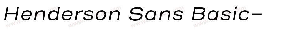 Henderson Sans Basic字体转换